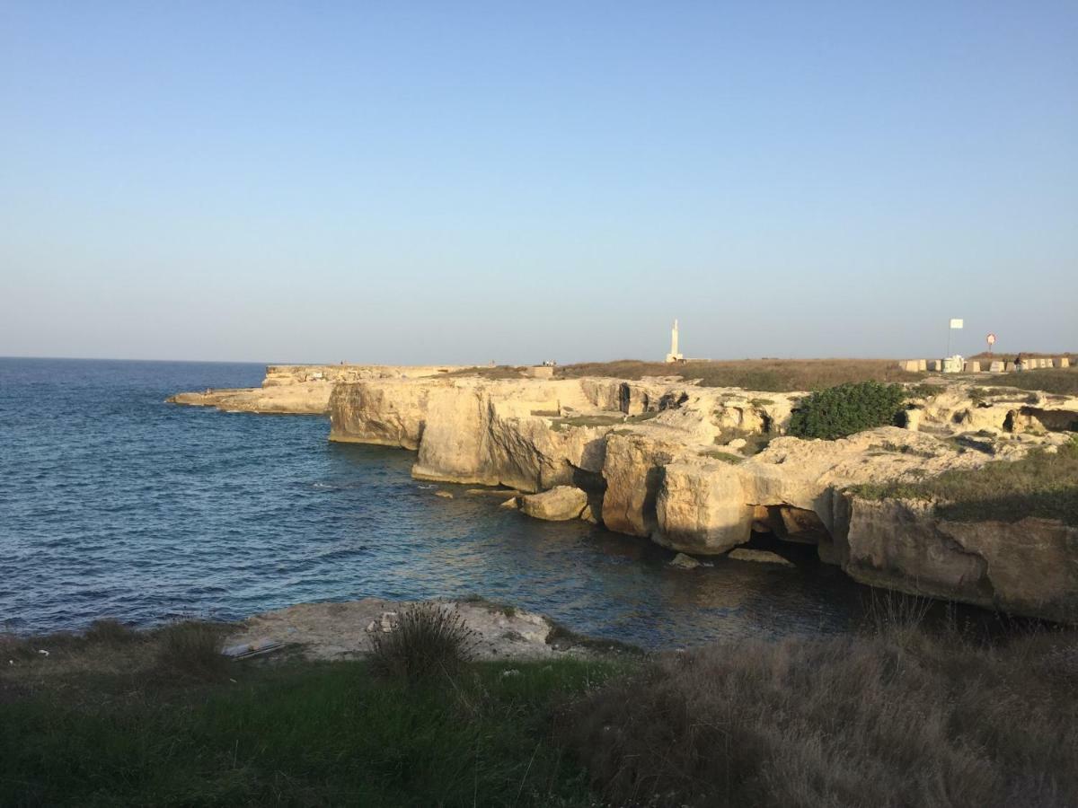 Casa Sul Mare - Wifi Free - Parcheggio Privato Daire San Foca Dış mekan fotoğraf